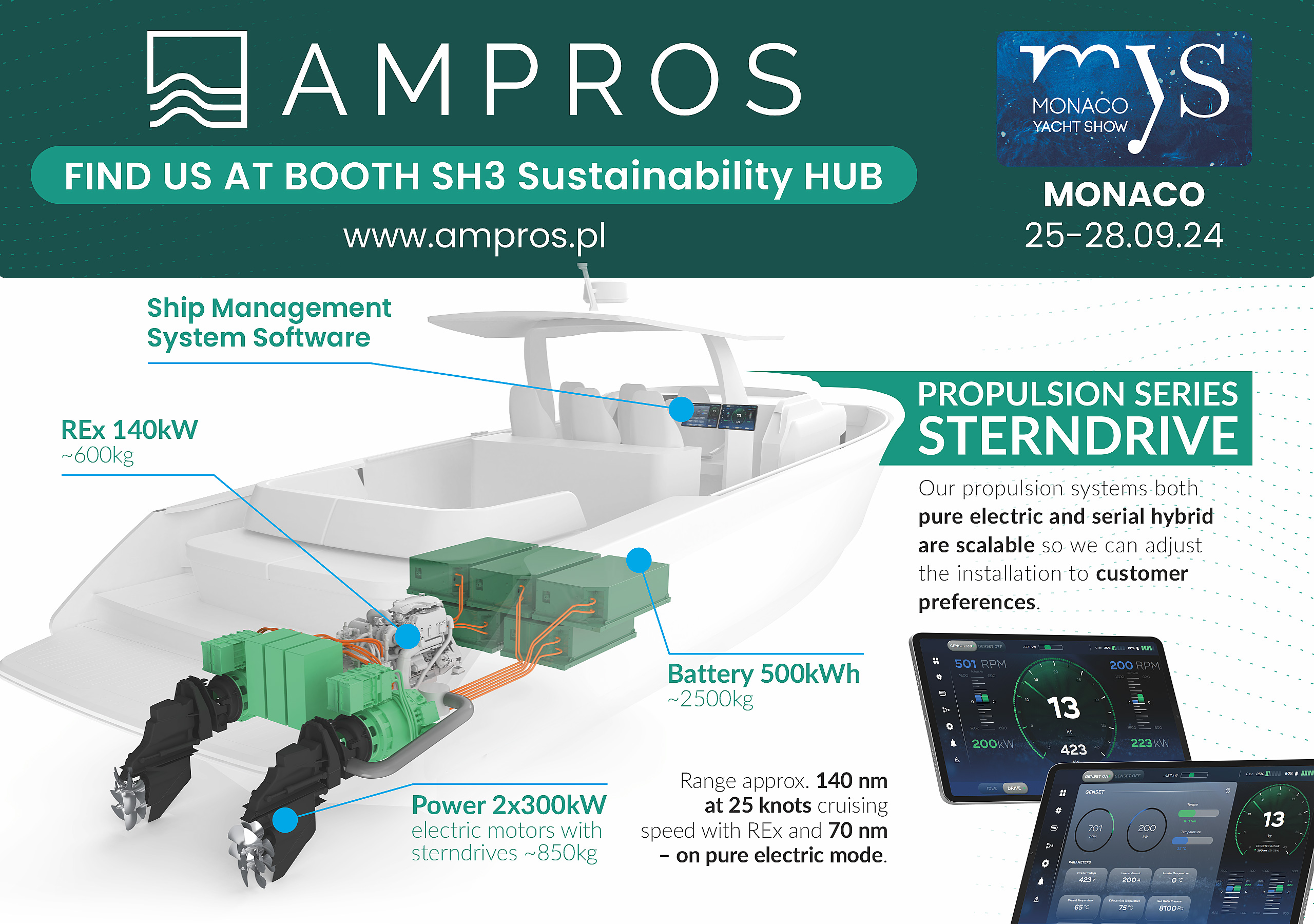 Ampros at Monaco Yacht Show 2024 – Visit Our Stand!